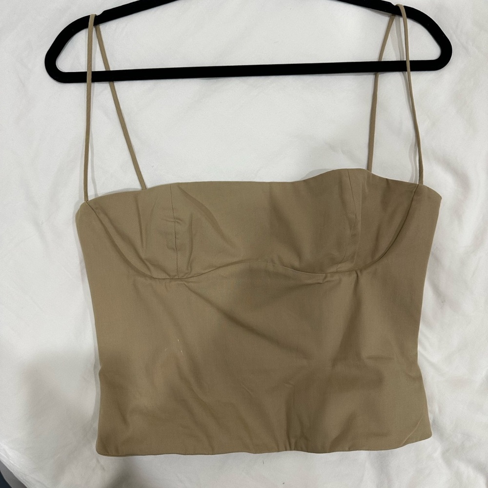 House of bc khaki corset top